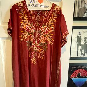 Johnny Was Emboridered Linen Tunic Dress